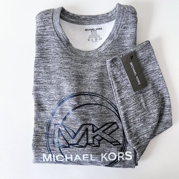 NEW! Michael Kors Double LOGO Grey Pull Over Sweatshirt Top- Size M - Picture 8 of 14